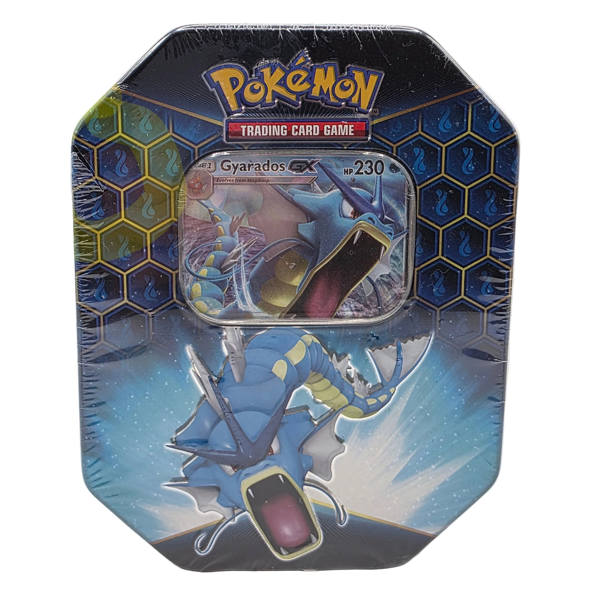 [DAMAGED] Hidden Fates Gyarados GX Tin